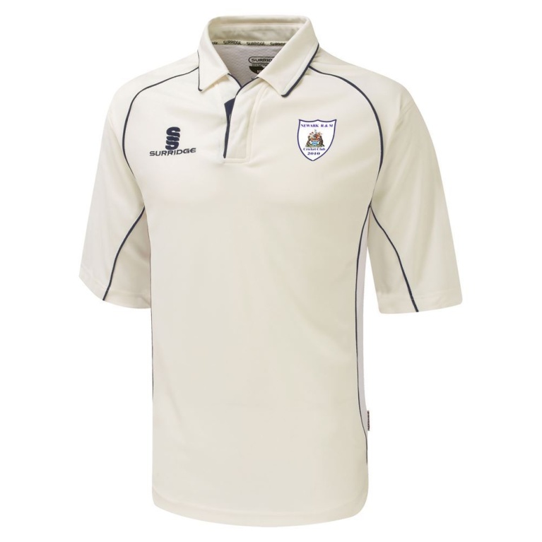 Newark R&M CC - Premier 3/4 Sleeve Navy Trim Shirt