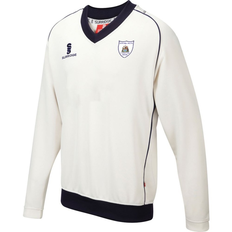 Newark R&M CC - Long Sleeve Sweater Navy Trim